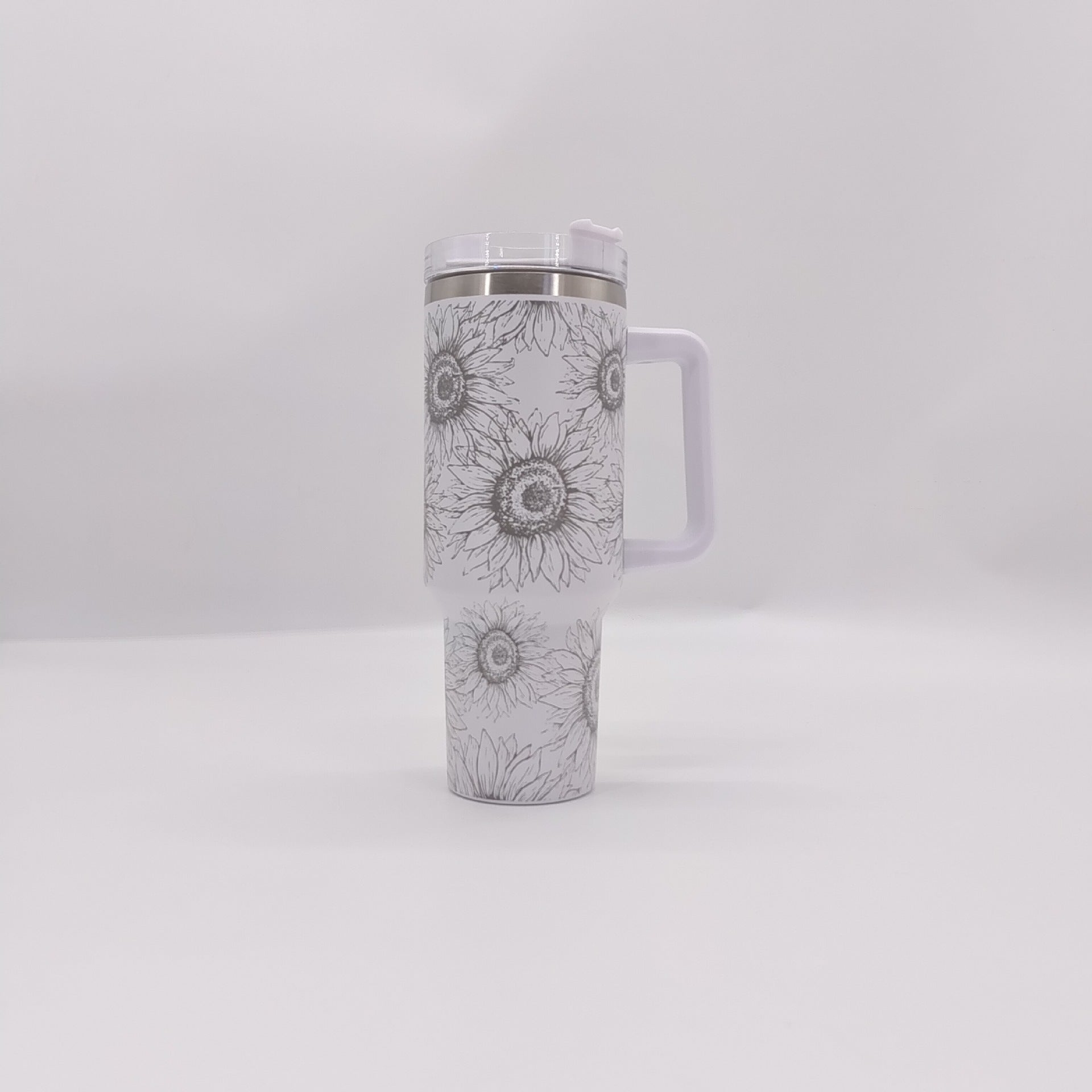 Wholesale Tumbler Sunflower Double Layer Stainless Steel Tumbler Cup